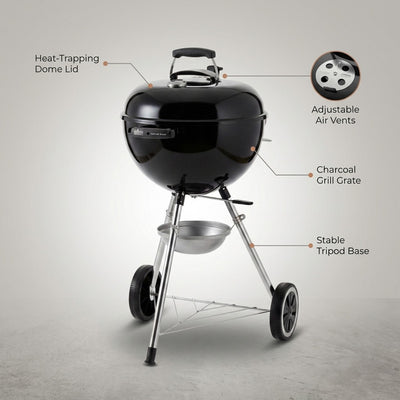 Outdoor Household Kettle BBQ Grill Charcoal BBQ Grill round Apple Grill