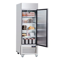 27" Commercial Freezer Reach in Upright Freezer Single Door 4 Shelves Solid Door