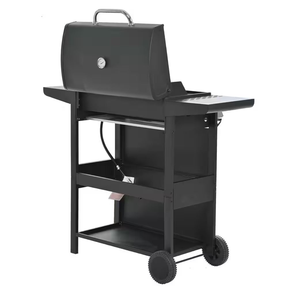 Propane Grill 4 Burner Barbecue Grill Stainless Steel Gas Grill in Black