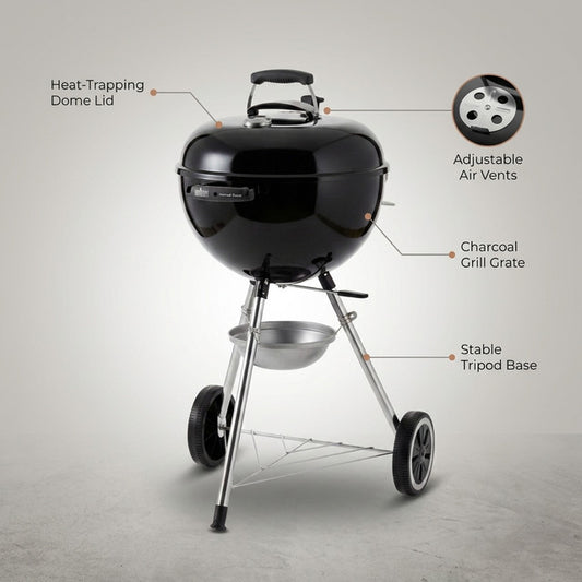 Outdoor Household Kettle BBQ Grill Charcoal BBQ Grill round Apple Grill — Lifestyle
