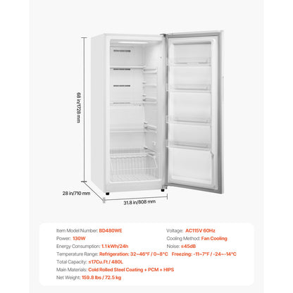 Convertible Freezer/Refrig
