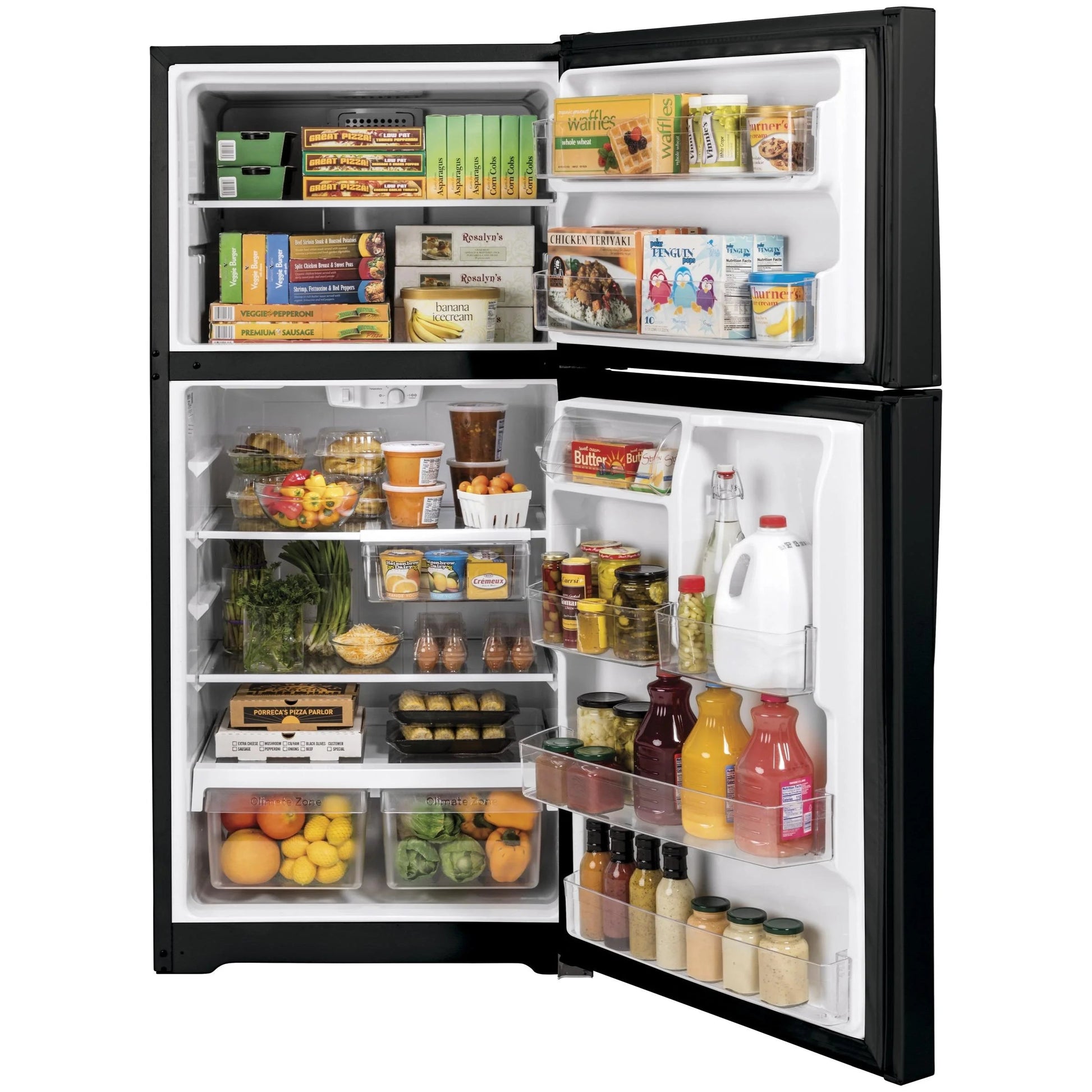 GTS22KGNRBB 21.9 Cu. Ft. Black Top-Freezer Refrirator